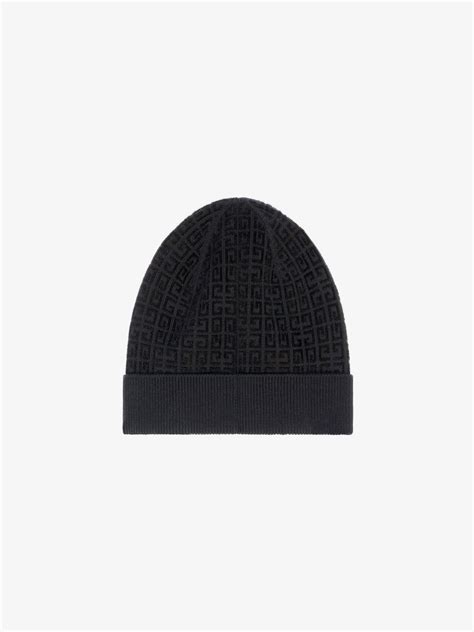 givenchy 4g knit beanie|4G beanie in knit with velvet effect .